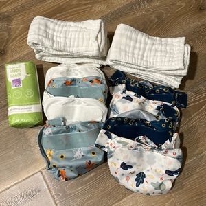 Bambino Mio's mioduo complete set Size 9kg+ / 21lbs + BRAND NEW 100 nappy liners